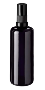 violett glas spray bottle