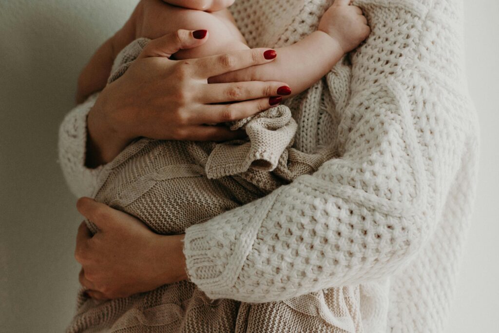 mum holding her baby